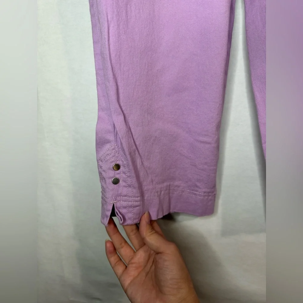 Croft and Barrow Purple Lilac Cropped Capri Jeans - Picture 5 of 10